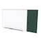 Ghent Combo Whiteboard/Bulletin, Mag Por/Vnyl, Styl C, 4 ft H x 8 ft W, Ebony SPC48C-V-183 - alternate 1